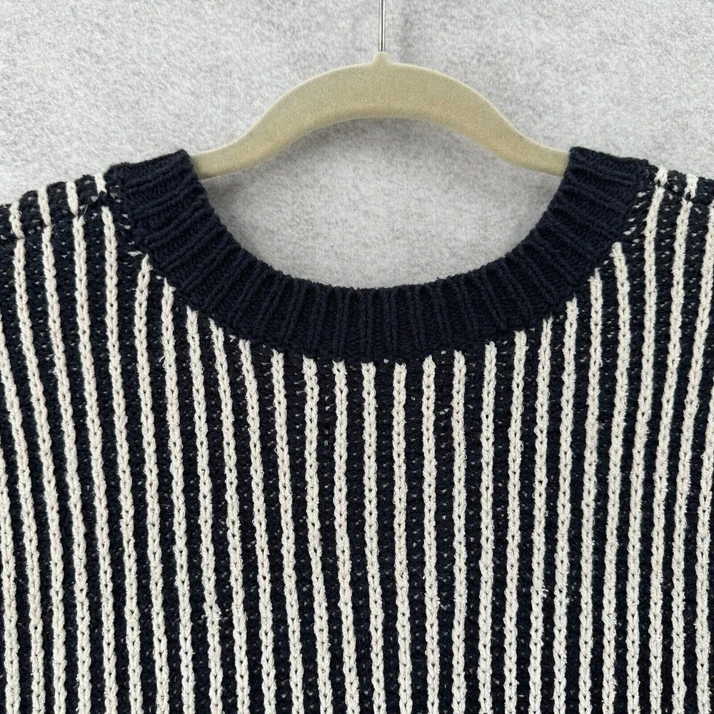 One x One Teaspoon Tunic Sweater Womens LARGE Blue Ivory Oversized‎ Striped - Picture 10 of 15